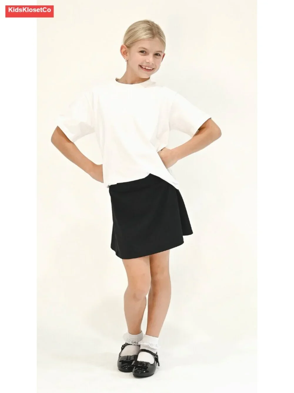 Girls Mary Jane Flats with Bow Faux Leather Dress Shoes School Party
